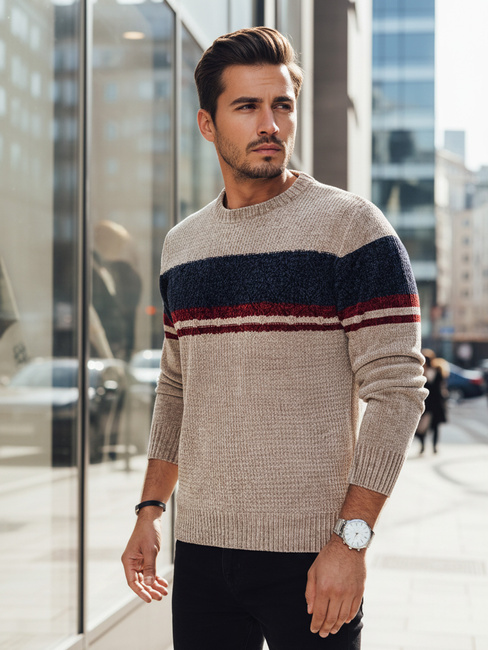 Sweter męski brązowy Dstreet WX2243z