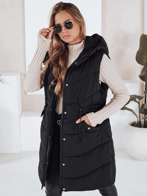 Kamizelka damska pikowana GAMIS czarna Dstreet TY3291