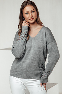 Sweter damski SOFTARE jasnoszary Dstreet MY2398