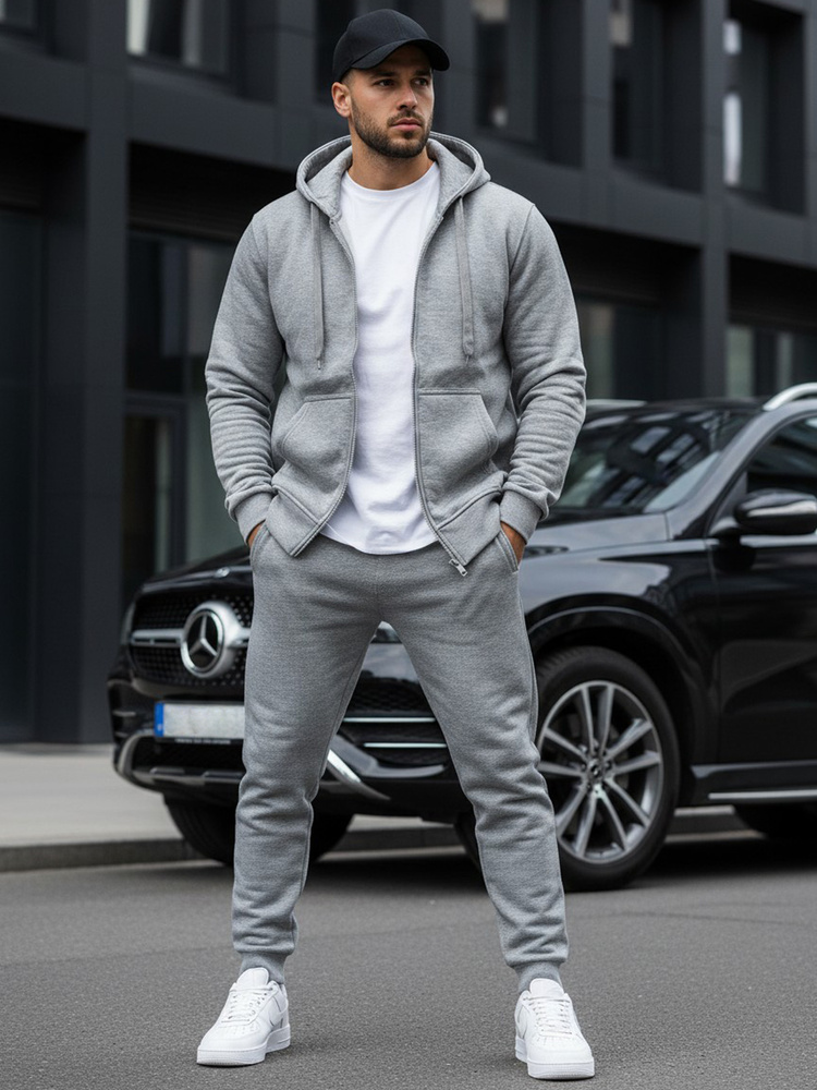 Sivá pánska mikina (bx2412)