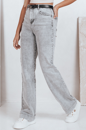 Jeansy damskie wide leg szare Dstreet UY2765