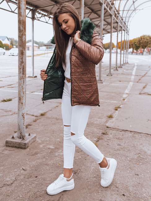 Kurtka zimowa damska pikowana PAGET zielona Dstreet TY2400