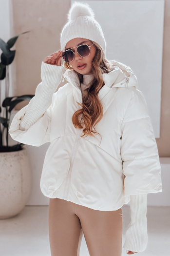 Kurtka damska zimowa MISSLAYER z kapturem biała Dstreet TY5036