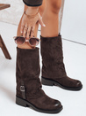 Kozaki damskie zamszowe brązowe Dstreet ZY1184