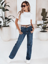 Jeansy damskie wide leg granatowe Dstreet UY2782