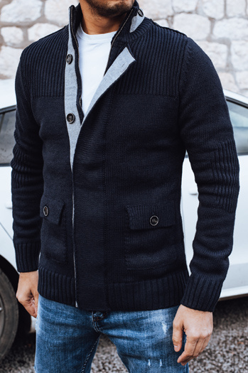 Sweter męski rozpinany granatowy Dstreet WX2343