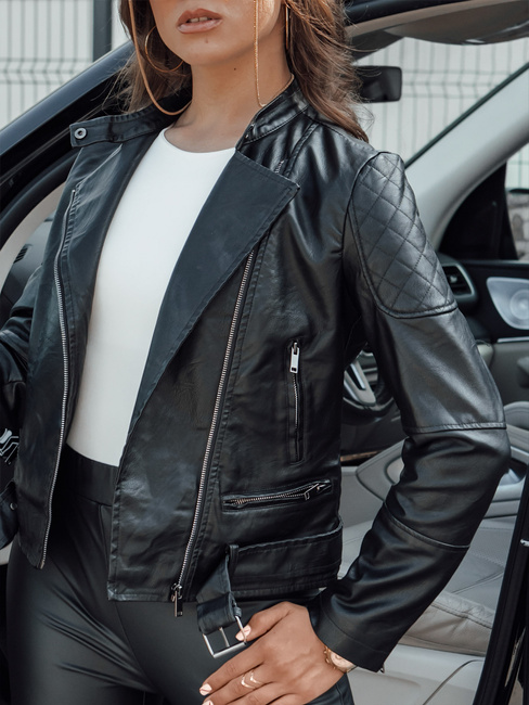 Kurtka skórzana damska ramoneska ERIPA czarna Dstreet TY4555