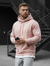 Bluza męska z kapturem różowa Dstreet BX4845