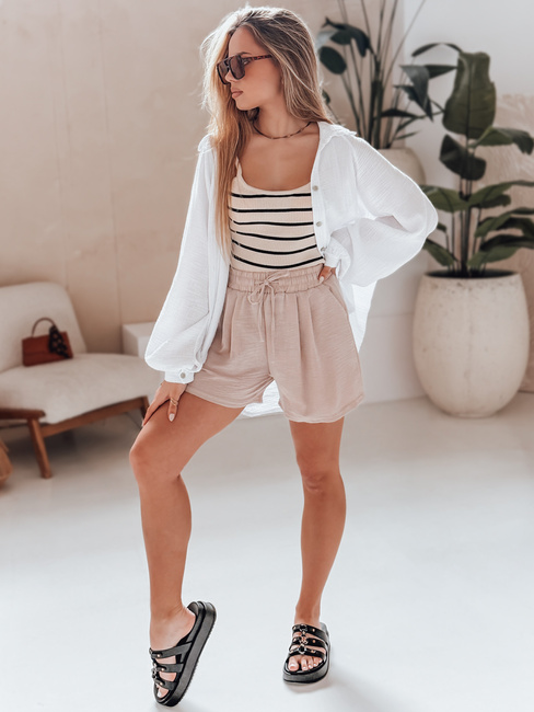 Spodenki damskie RELAX TIME beżowe Dstreet SY0458