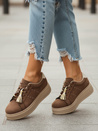 Sneakersy damskie brązowe Dstreet ZY1413