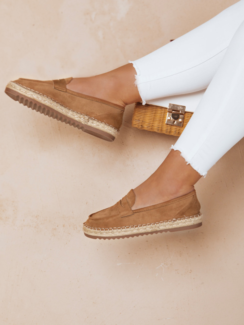 Espadryle damskie JUDANA kamelowe Dstreet ZY0639