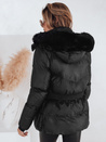 Kurtka damska zimowa pikowana z kapturem LOVELINA czarna Dstreet TY4981
