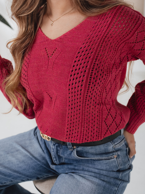 Sweter damski DARIA czerwony Dstreet MY1719