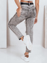 Jeansy damskie push up z dziurami szare Dstreet UY2780