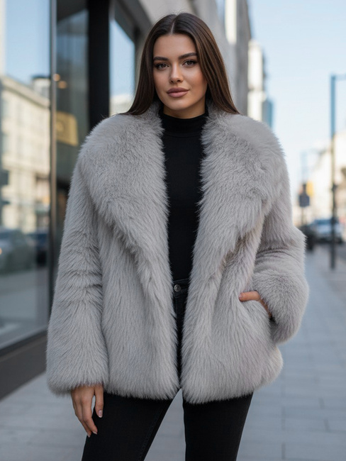 Futerko damskie  krótkie szare ZARAFIA Dstreet TY5116z