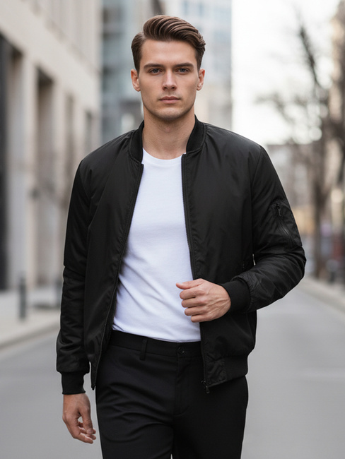 Kurtka męska bomber jacket czarna Dstreet TX4423