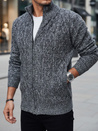 Sweter męski rozpinany szary Dstreet WX2251z