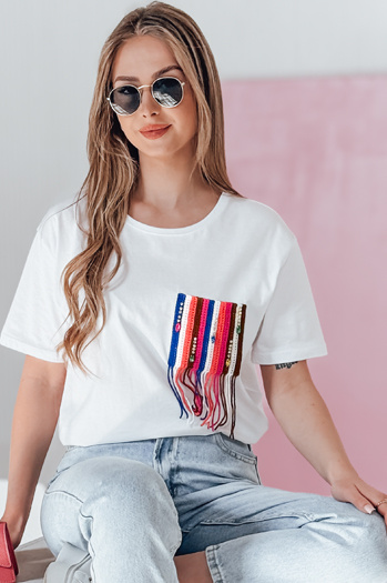 T-shirt damski FROND biały Dstreet RY2601