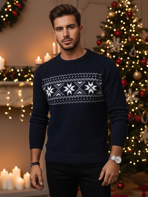 Sweter męski granatowy Dstreet WX2277z