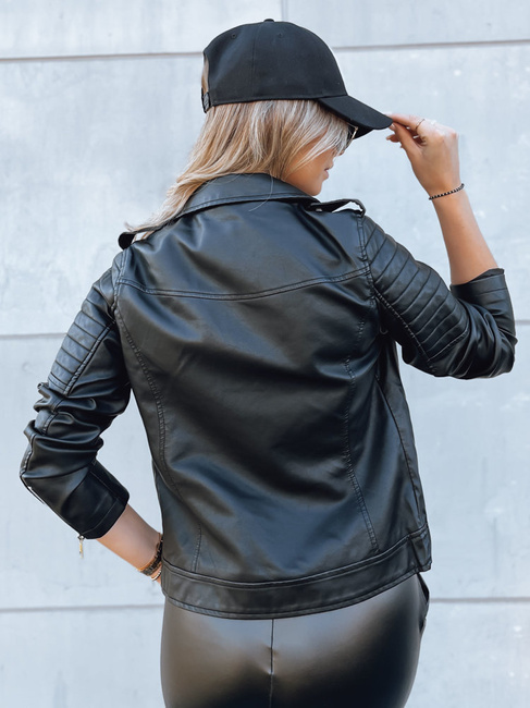 Kurtka skórzana damska ramoneska HAUTE VISTA czarna Dstreet TY3892