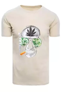 T-shirt męski beżowy Dstreet RX4923