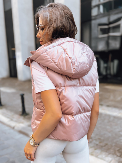 Kamizelka damska pikowana OSHE różowa Dstreet TY3705