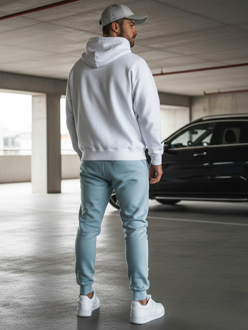 Spodnie męskie dresowe blękitne Dstreet UX3450