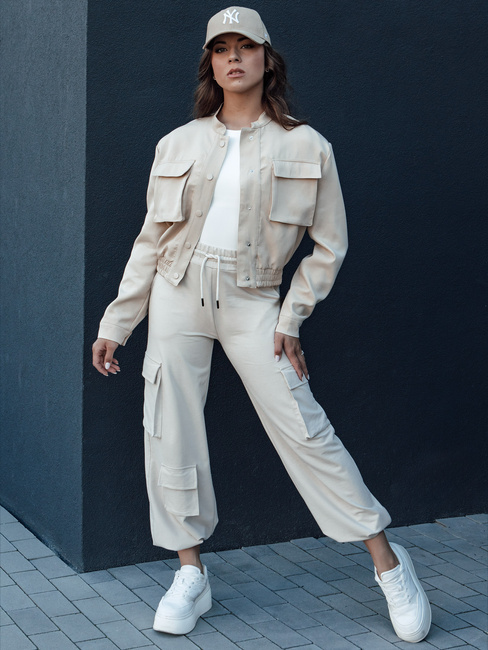 Kurtka damska bomberka PRIEV beżowa Dstreet TY4306