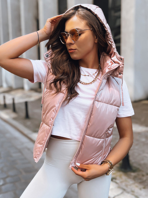 Kamizelka damska pikowana OSHE różowa Dstreet TY3705