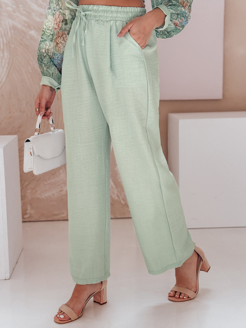Spodnie damskie wide leg MILLIVIO zielone Dstreet UY2662