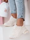 Sneakersy damskie na grubszej podeszwie SOFTLACE beżowy Dstreet ZY0655