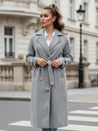 Płaszcz damski oversize CAMELLYN długi szary Dstreet NY0742