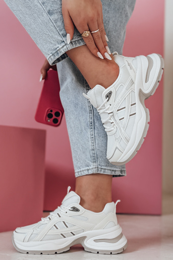 Sneakersy damskie MODERMAX białe Dstreet ZY0898