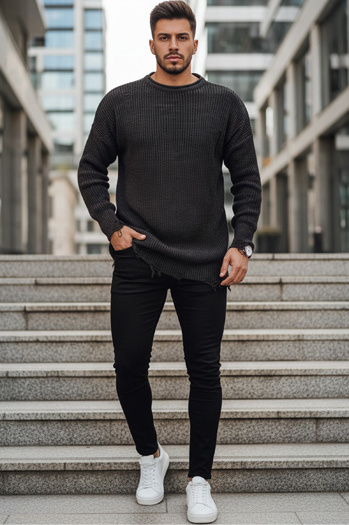 Sweter męski ciemnoszary Dstreet WX1964