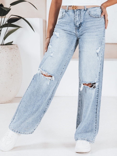 Jeansy damskie baggy jasnoniebieskie Dstreet UY2805