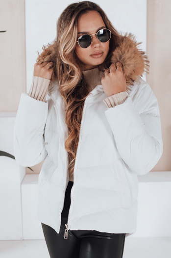 Kurtka zimowa damska pikowana biała Dstreet TY5127
