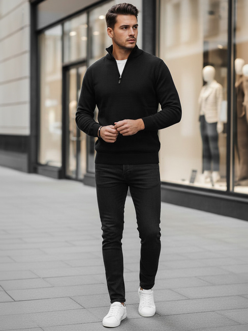 Sweter męski czarny Dstreet WX2337