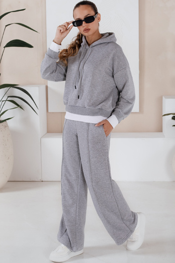 Komplet dresowy damski SANELIS szary Dstreet AY0986