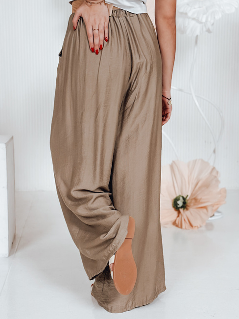 Spodnie damskie MIRELOU brązowe Dstreet UY2714