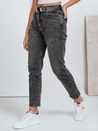 Jeansy damskie mom fit czarne Dstreet UY2740