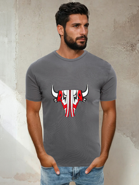 T-shirt męski grafitowy Dstreet RX4931