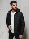 Kurtka męska pikowana z kapturem czarna Dstreet TX5009