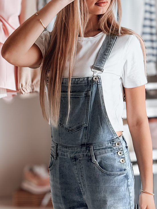 Ogrodniczki damskie jeansowe OVERALL niebieskie Dstreet UY2499