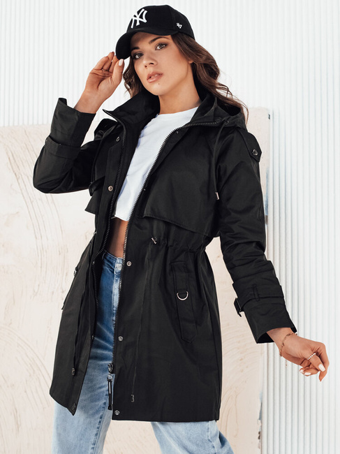 Kurtka przejściowa damska parka BRENS czarna Dstreet TY4230