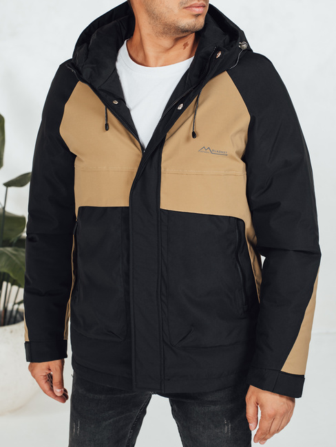 Kurtka męska zimowa z kapturem kamelowa Dstreet TX5041