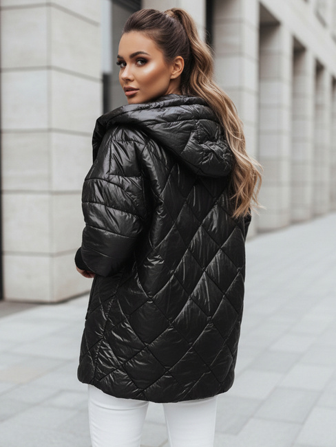 Kurtka damska przejściowa pikowana oversize PUFFILOF czarna Dstreet TY4855