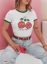 T-shirt damski z cekinami ROSAWIS biały Dstreet RY2845