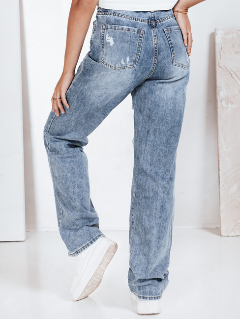 Spodnie jeansowe damskie z dziurami niebieskie Dstreet UY2812