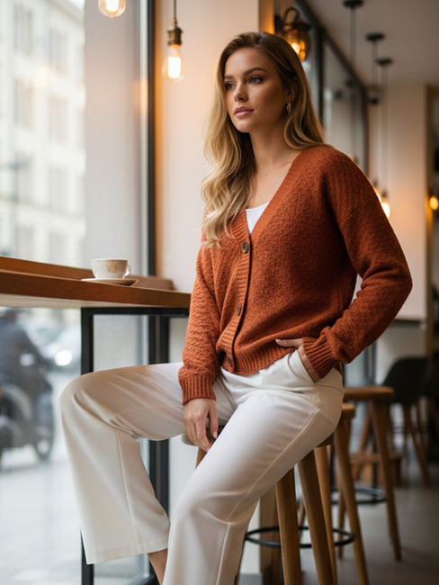 Sweter damski CHICLINE rudy Dstreet MY2418