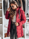 Kurtka damska zimowa z kapturem GABRIELLE bordowa Dstreet TY4920